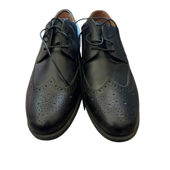 Florsheim Comfortech Ortholite Black Leather Medfield Wingtip Oxford Shoes 11eee - Picture 2 of 7